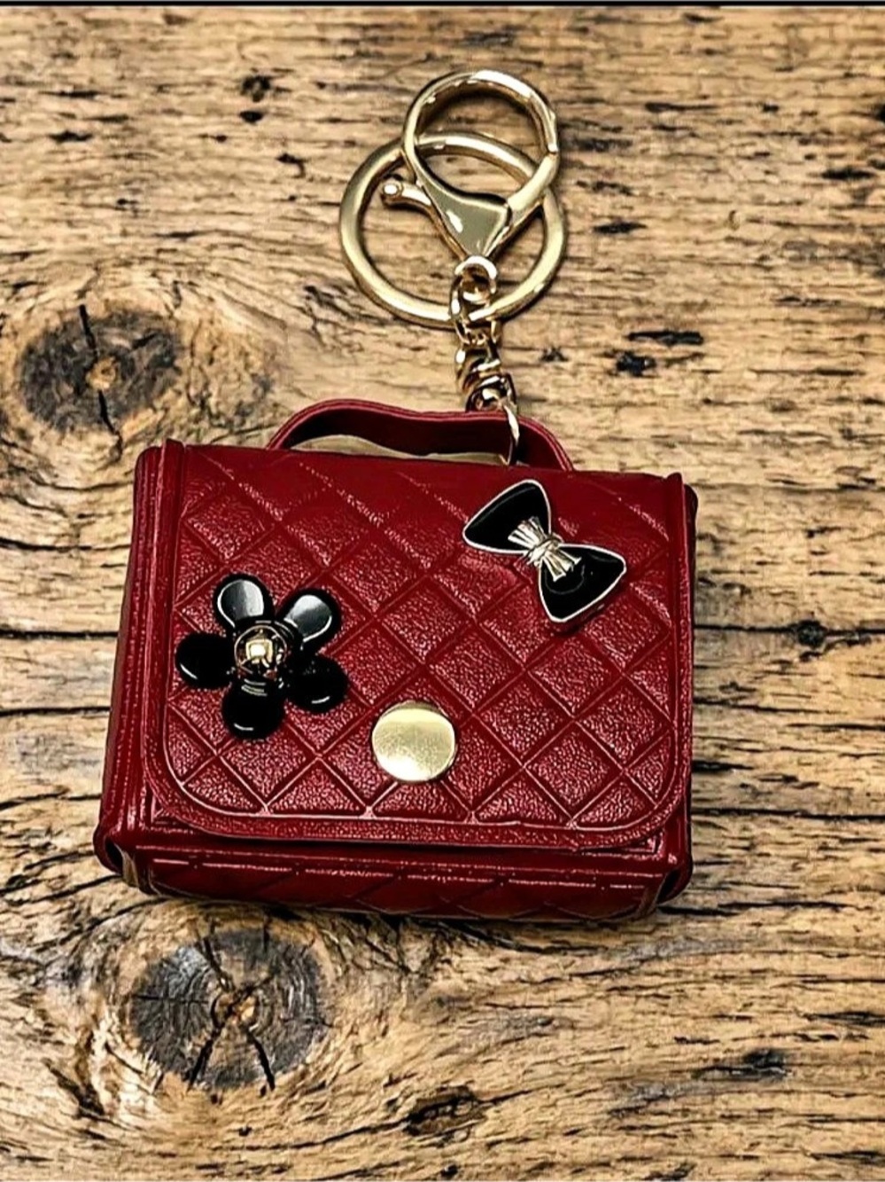 Quilted Mini Bag in Red